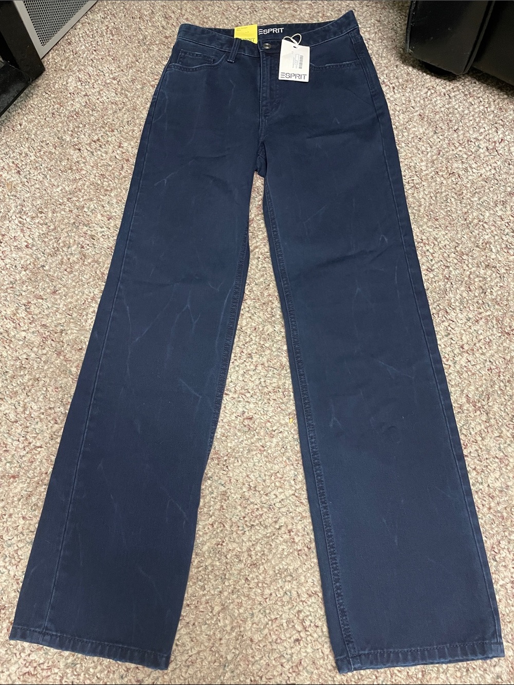 Esprit Dark retro Navy Wide straight Leg Jeans- new